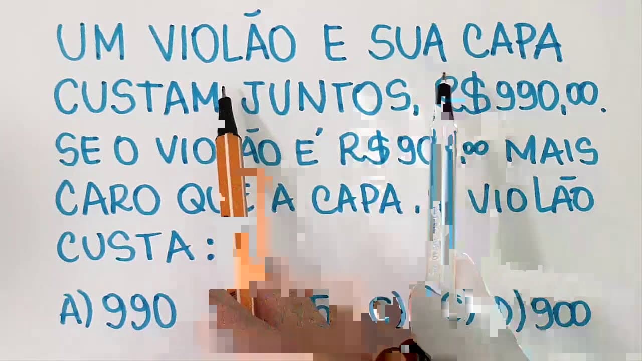 Thumbnail: 🔥 HELP MATEMÁTICA BÁSICA - Probleminha de primeiro grau - #129