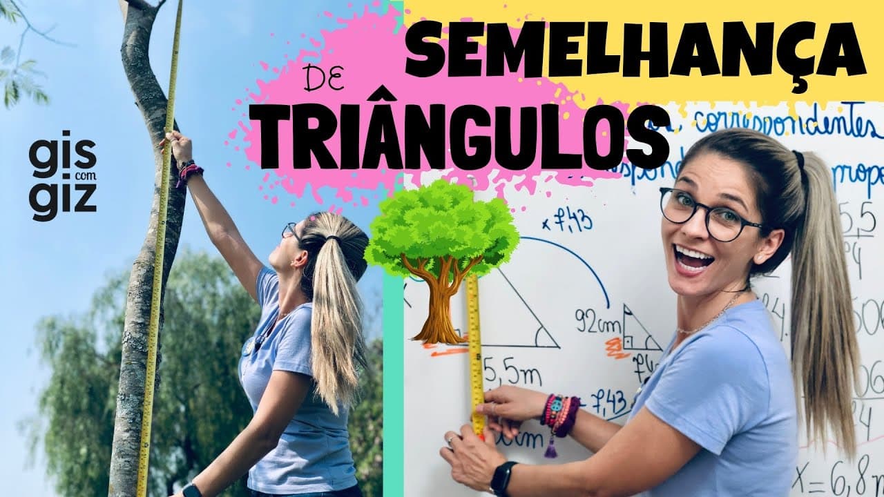 Thumbnail: SEMELHANÇA DE TRIÂNGULOS | RAZÃO DE SEMELHANÇA | TEOREMA DE TALES  | 9º ano - \Pof. Gis/