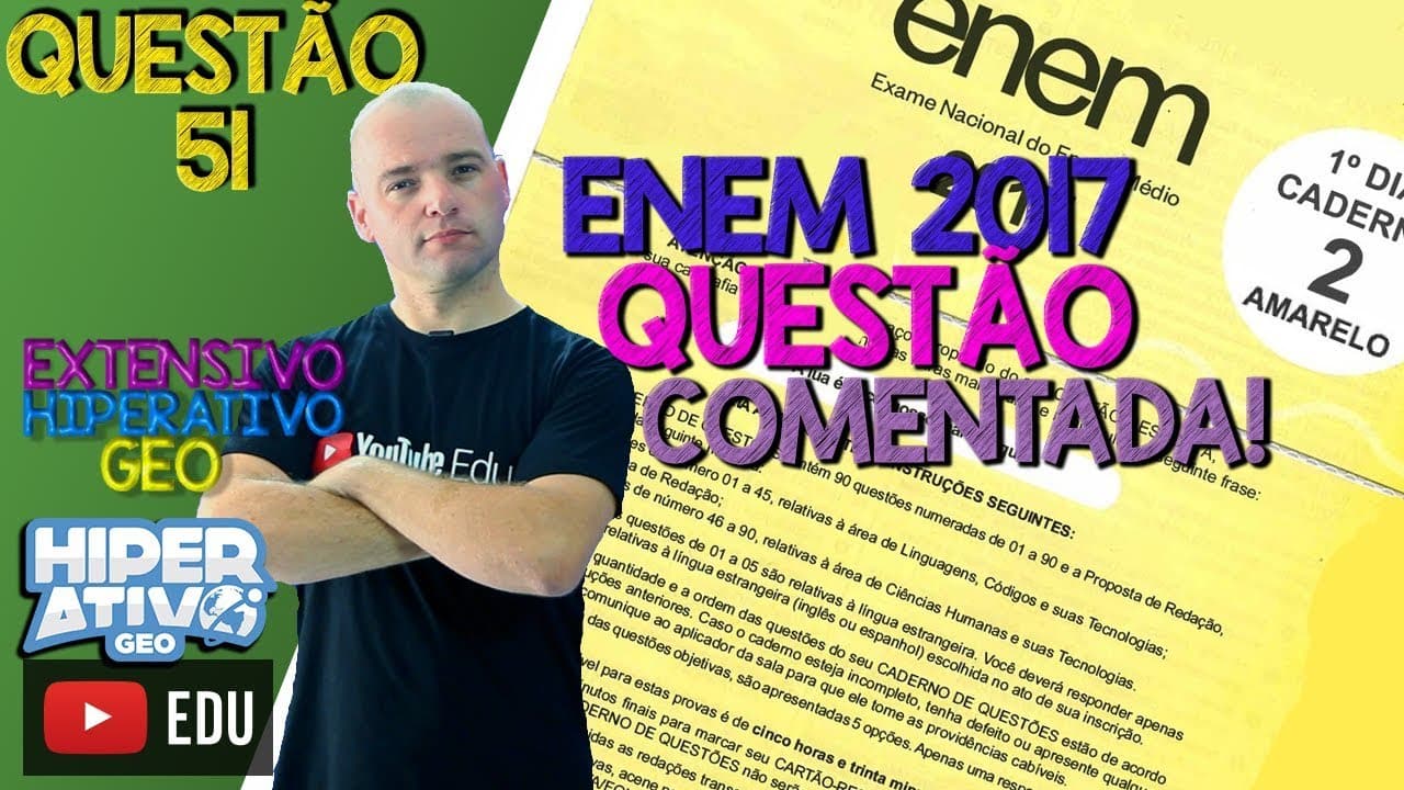 Thumbnail: NEW DEAL - RESOLUÇÃO ENEM 2017 PROVA AMARELA QUESTÃO 51 | EXTENSIVO GEOGRAFIA ENEM | Hiperativo GEO