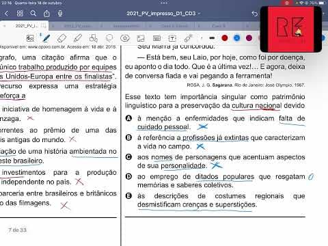 Thumbnail da aula: Método resolução Enem Português