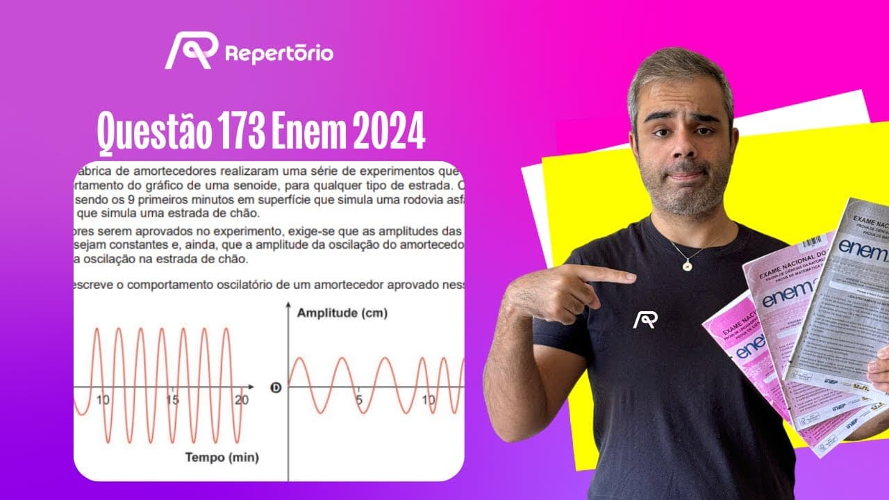 Thumbnail: [ENEM 2024] Questão 173: Projetistas de uma fábrica de amortecedores...