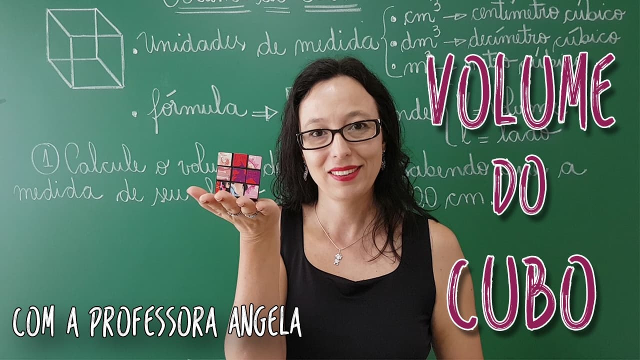 Thumbnail: Volume do Cubo - Vivendo a Matemática - Professora Angela