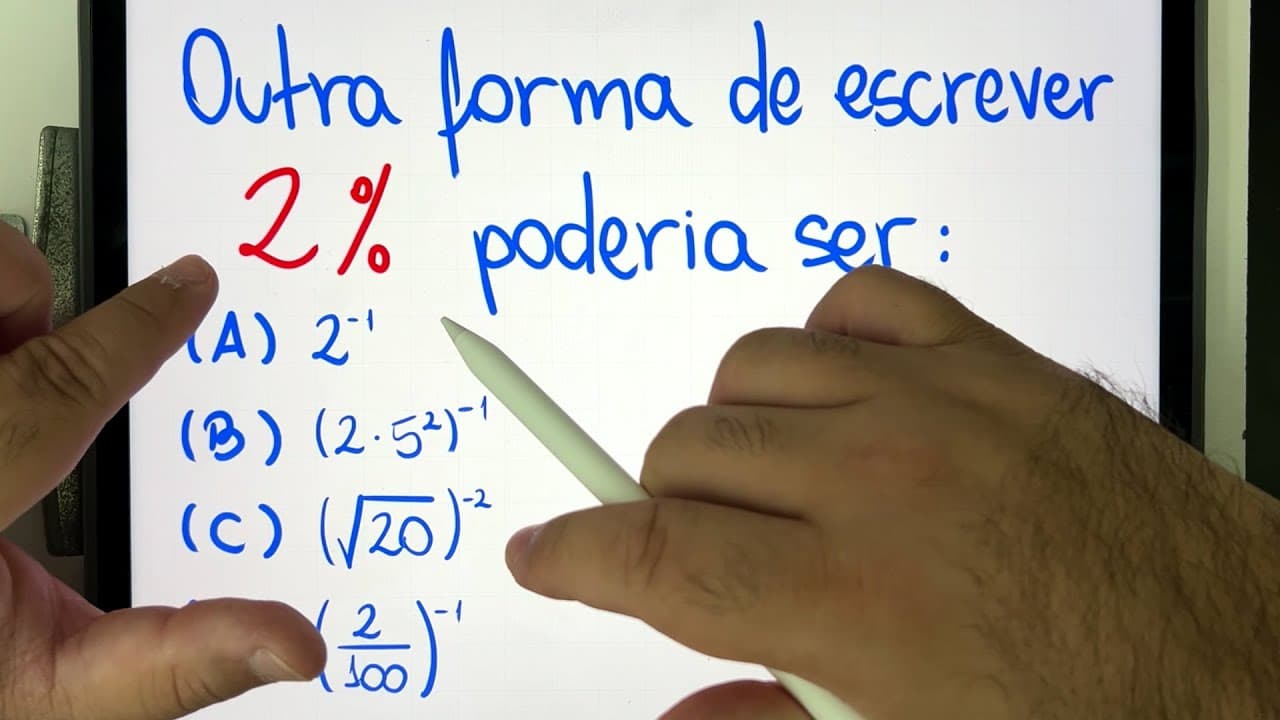 Thumbnail: 🤯 MATEMÁTICA BÁSICA DESBUGADA - Outra forma de escrever 2% poderia ser... Você consegue?