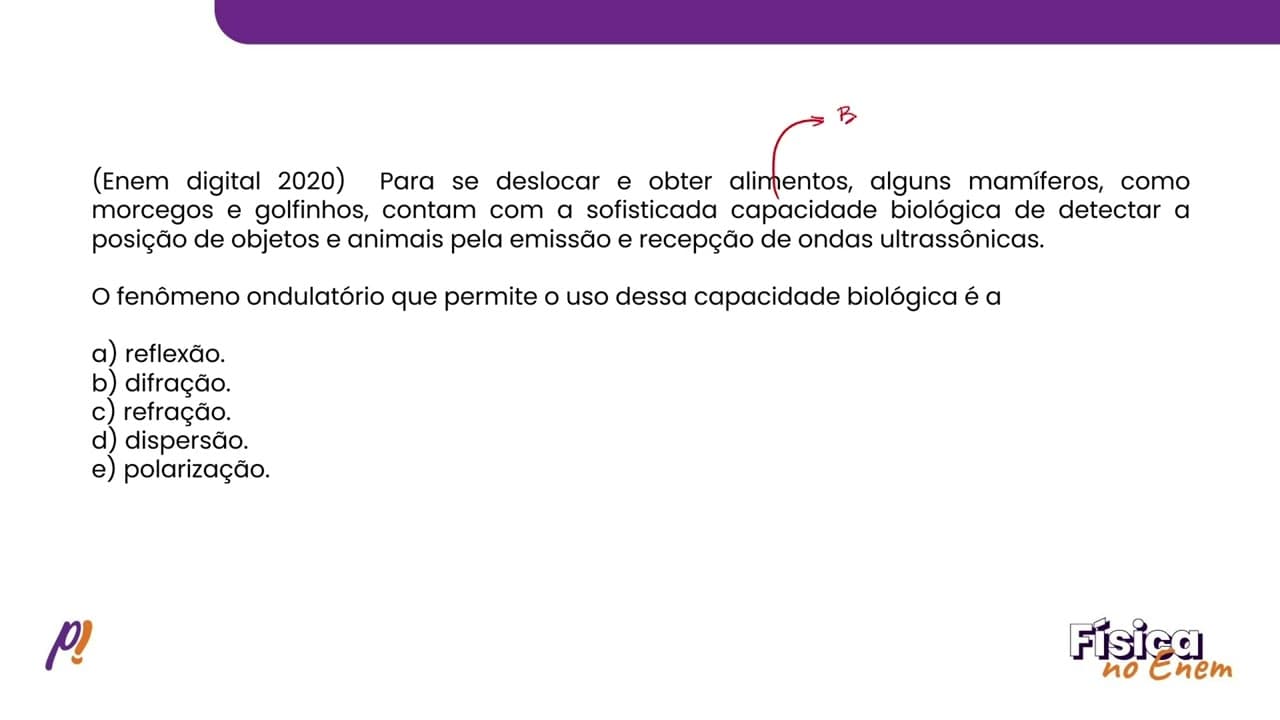 Thumbnail: ENEM DIGITAL 2020 - OSCILAÇÕES E ONDULATÓRIA | Para se deslocar e obter alimentos, alguns...