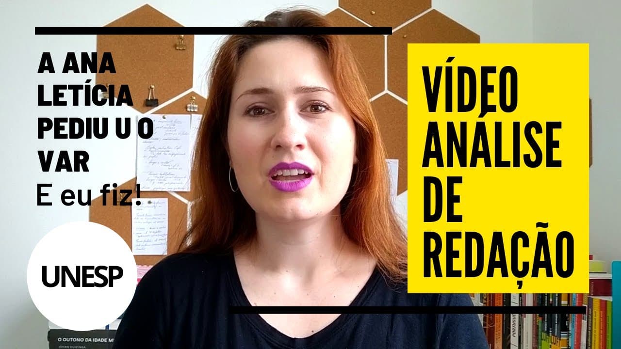 Thumbnail: Vídeo Análise de Redação - UNESP - Ana Letícia