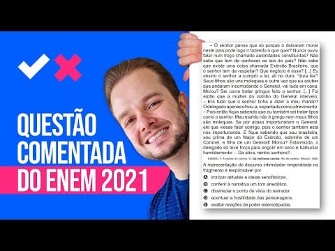 Thumbnail da aula: QUESTÃO ENEM 2021 - Faltou interpretação do texto ou faltou conteúdo?