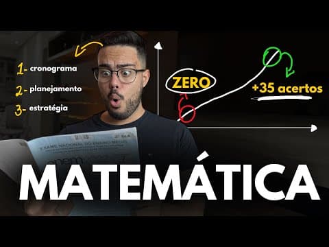 Thumbnail da aula: 🔥Como ESTUDAR MATEMÁTICA na RETA FINAL do Enem [5 MESES ENEM 2024]
