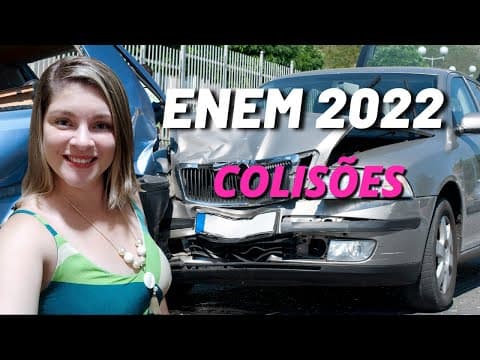 Thumbnail da aula: Colisões | (Enem 2022) Em um autódromo, os carros podem derrapar em uma curva e bater na parede