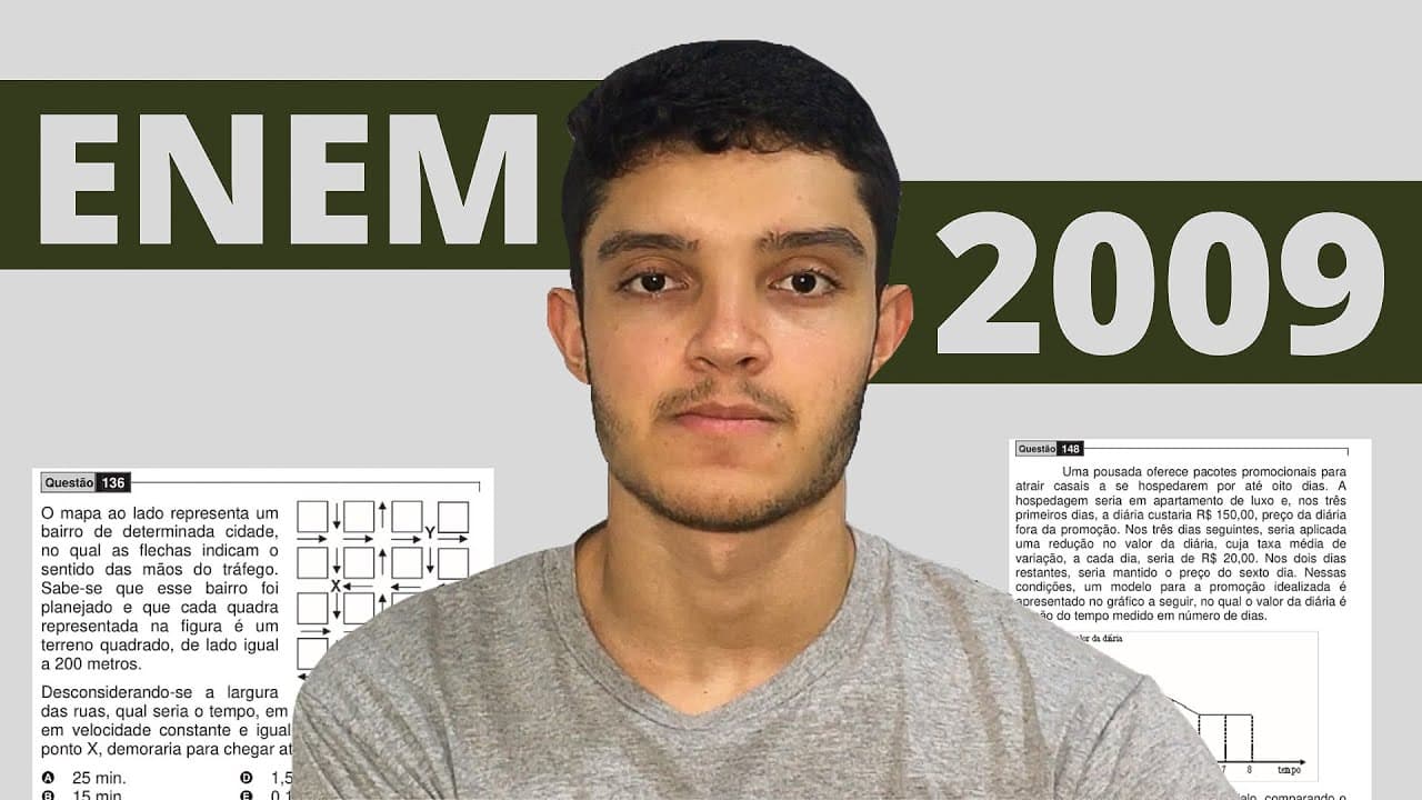 Thumbnail: AS QUESTÕES MAIS FÁCEIS DE MATEMÁTICA DO ENEM 2009