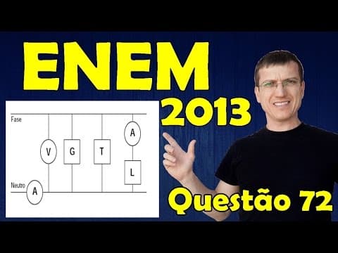 Thumbnail da aula: ENEM 2013 - Questão 72 resolvida (Caderno Azul)  - Física - Eletricidade - Prof. Marcelo Boaro