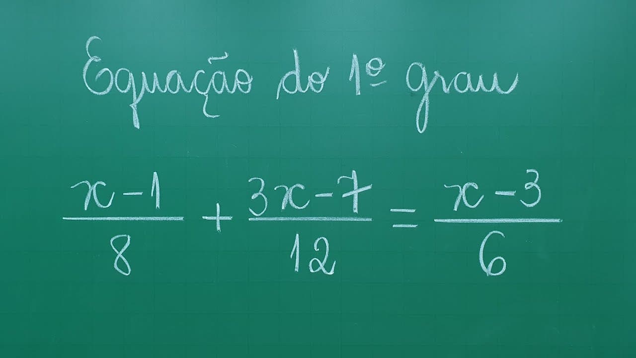 Thumbnail: ❌ Equação do 1º Grau com Fração - Professora Angela Matemática