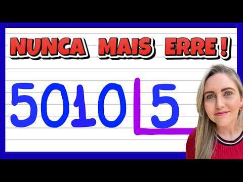Thumbnail da aula: NUNCA MAIS ERRE DIVISÃO! APRENDA COMO FAZER DIVISÃO AGORA!