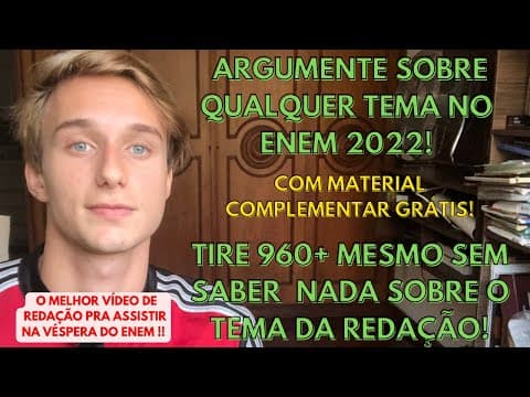 Thumbnail da aula: A MELHOR TÉCNICA PARA REDAÇÃO DO ENEM (COMPROVADA)