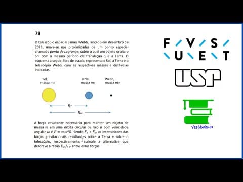 Thumbnail da aula: RESOLUÇÃO Fuvest 2023 | Física - Gravitação | Vestibulando