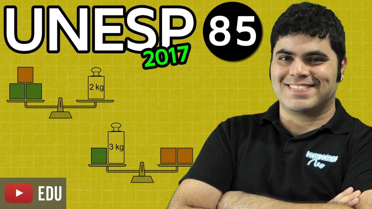 Thumbnail: UNESP 2017 Matemática Questão 85 Sistema Linear com pegadinha