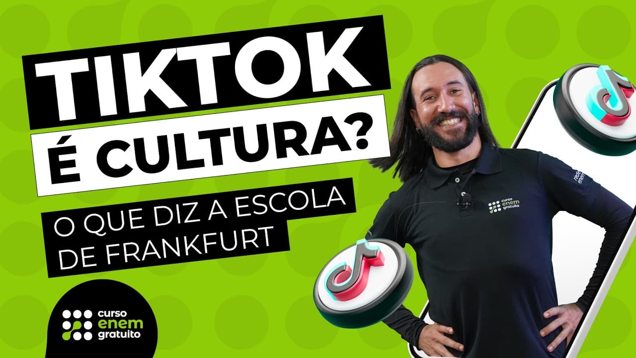 Thumbnail: TIKTOK É CULTURA? O QUE DIZ A ESCOLA DE FRANKFURT | Filosofia para o Enem | Ernani Silva