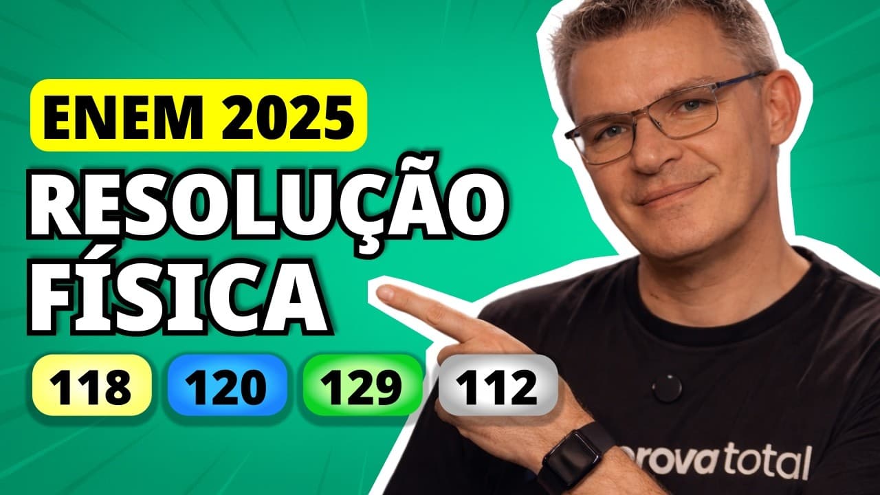 Thumbnail: ENEM 2025 FÍSICA – Questão 118 | A figura ilustra as informações contidas no manual de um sistema de
