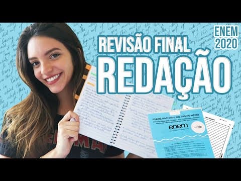 Thumbnail da aula: ⚠️✏️REVISÃO DE REDAÇÃO PARA O ENEM 2020 + DICA DE VESTIBULAR ONLINE! (Débora Aladim)