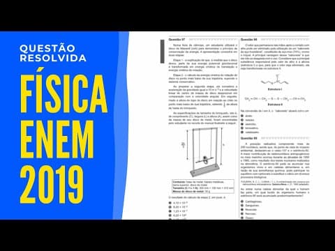 Thumbnail da aula: ENEM 2019 - FÍSICA - ENERGIA - Numa feira de ciências, o estudante utilizará o disco de Maxwell ioiô