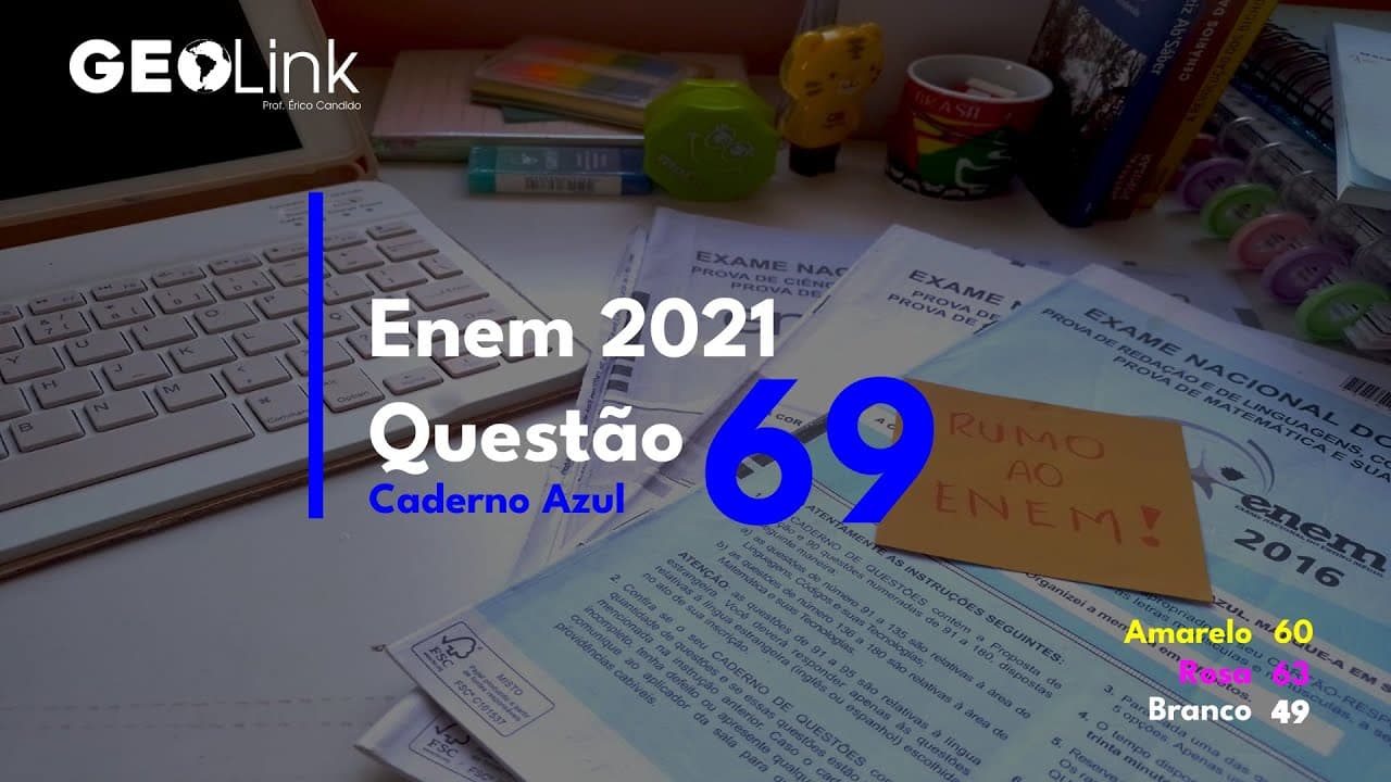Thumbnail: Enem 2021: questão 69 (Caderno Azul)
