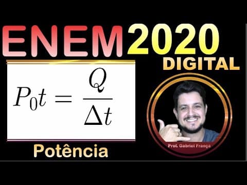 Thumbnail da aula: ENEM 2020 - POTÊNCIA - BTU é a sigla para British Thermal Unit (Unidade Térmica Inglesa)...
