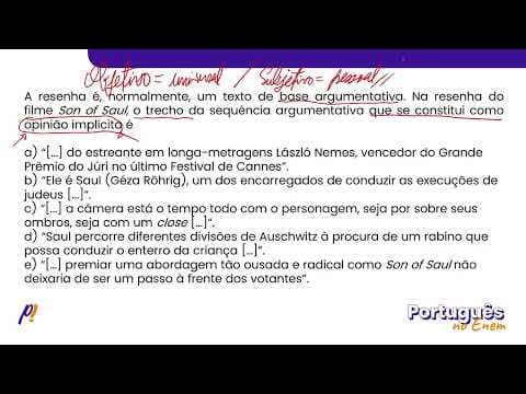 Thumbnail da aula: ENEM 2021 - ESTUDOS DO TEXTO | Intenso e original, Son of Saul retrata horror do holocausto...