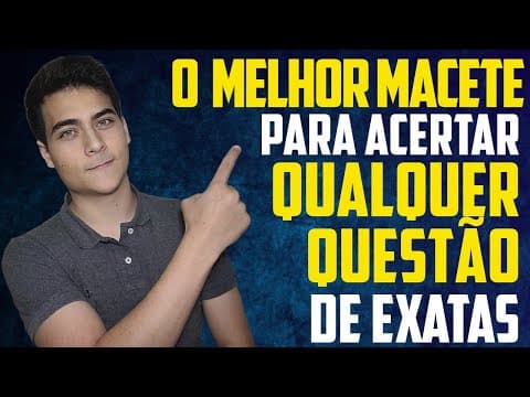 Thumbnail da aula: O MELHOR MACETE PARA RESOLVER EXATAS DO ENEM - ANÁLISE DIMENSIONAL