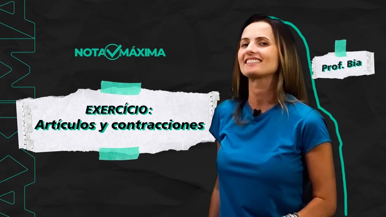 Thumbnail: Espanhol UFRGS - Questão sobre artículos e contracciones | Professora Bia