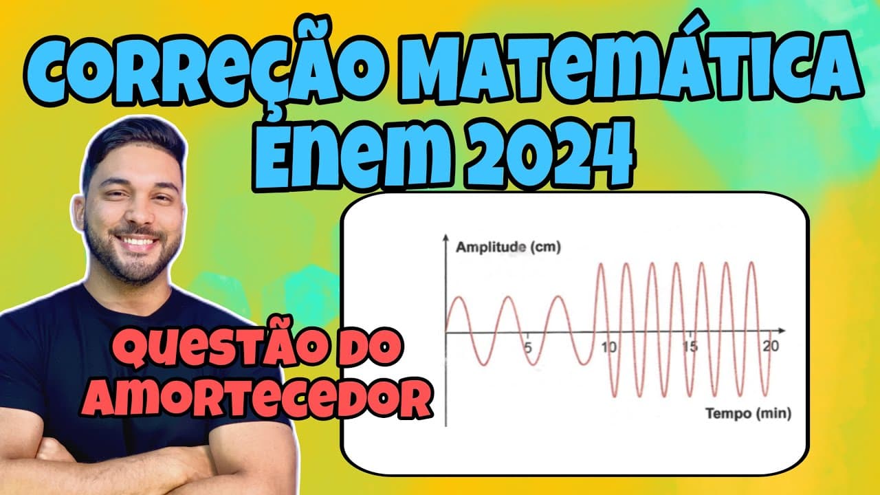 Thumbnail: CORREÇÃO ENEM 2024 - MATEMÁTICA | Projetistas de uma fábrica de amortecedores realizaram uma série