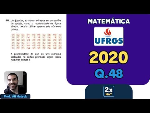 Thumbnail da aula: Resolução Matemática UFRGS 2020 - Questão 48 | Matemática em Dobro