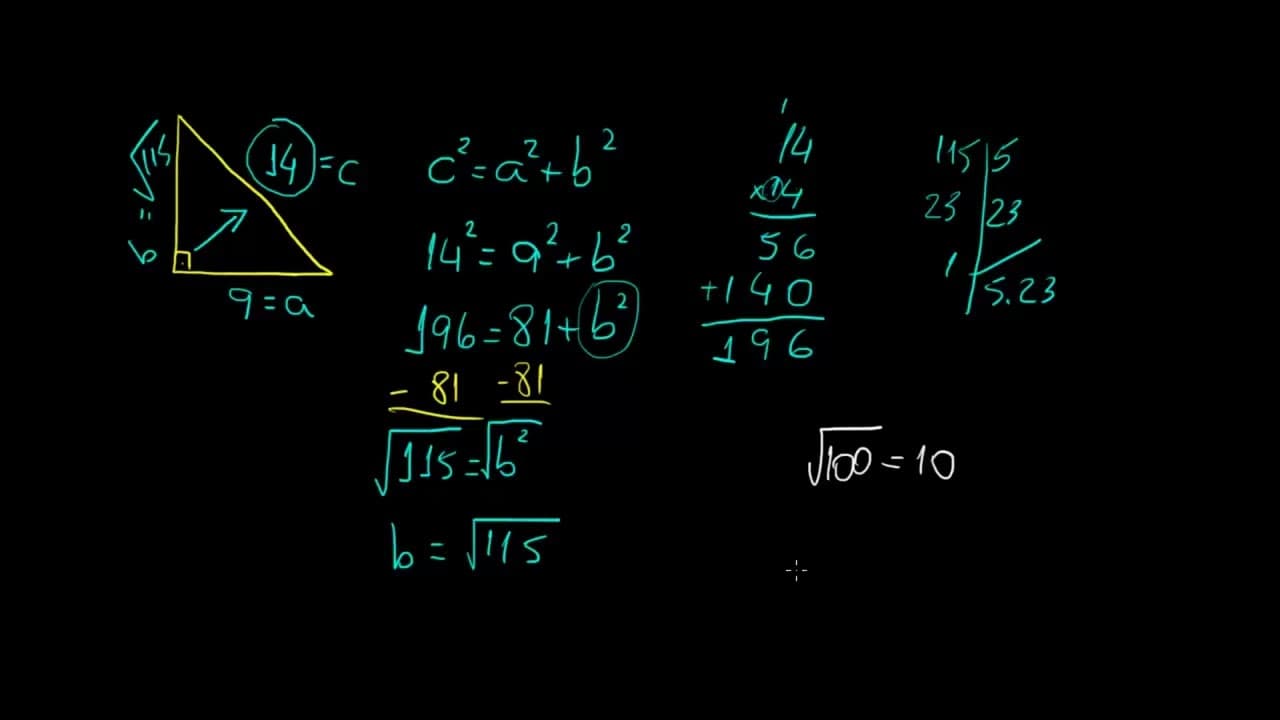 Thumbnail: Teorema de Pitágoras - Exercício 2 | Matemática Rio