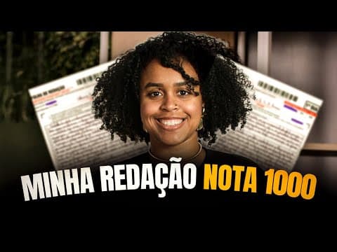 Thumbnail da aula: Analisando a minha redação nota 1000 | ProEnem