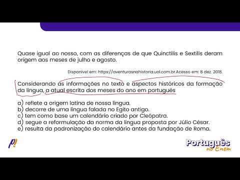 Thumbnail da aula: ENEM 2019 - INTERPRETAÇÃO E INFERÊNCIA DE TEXTOS | Antes de Roma ser fundada, as colinas de Alba...
