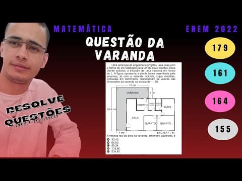 Thumbnail da aula: Uma empresa de engenharia projetou uma casa com a forma de um retângulo - Questão ENEM 2022