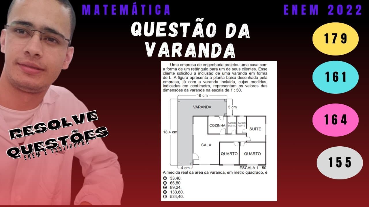 Thumbnail: Uma empresa de engenharia projetou uma casa com a forma de um retângulo - Questão ENEM 2022