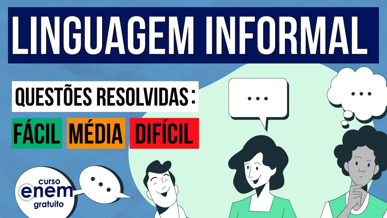 Thumbnail: LINGUAGEM FORMAL x LINGUAGEM INFORMAL | INTERPRETAÇÃO DE TEXTO NO ENEM - Aula de Português