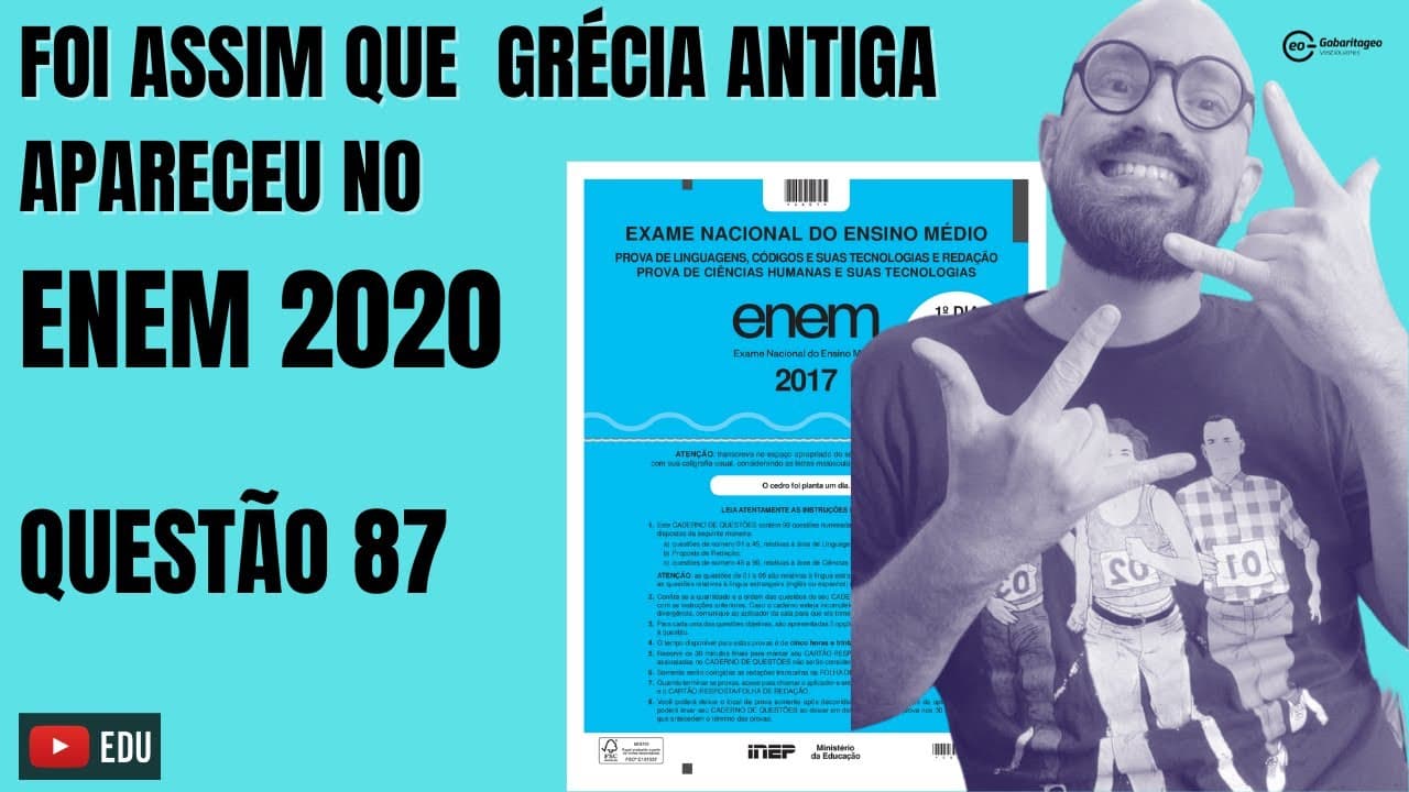 Thumbnail: QUESTÃO 87 CADERNO AZUL | ENEM 2020 | HISTÓRIA