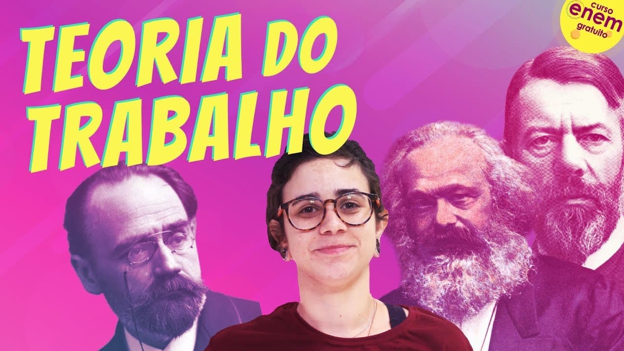 Thumbnail: LABOR THEORY: DURKHEIM, MARX AND WEBER | Sociology Enem Summary. Anna Amorim