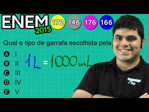 Thumbnail da aula: ENEM 2015 Matemática #31 - Multiplicação e Conversão de Mililitro para Litro