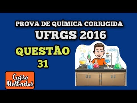Thumbnail da aula: Questão 31 de 2016 prova de Química UFRGS - Uma garrafa de refrigerante fechada, submetida a um