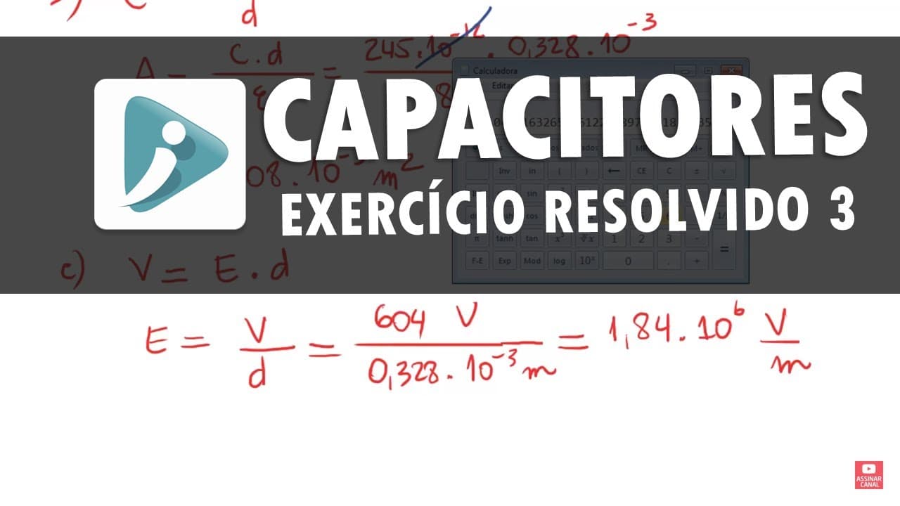 Thumbnail: Capacitores e capacitância - Exercício resolvido 3
