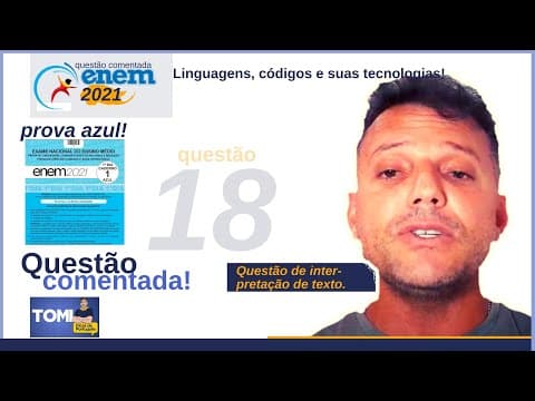 Thumbnail da aula: #Questão do #Enem 2021 comentada. Interpretação de texto