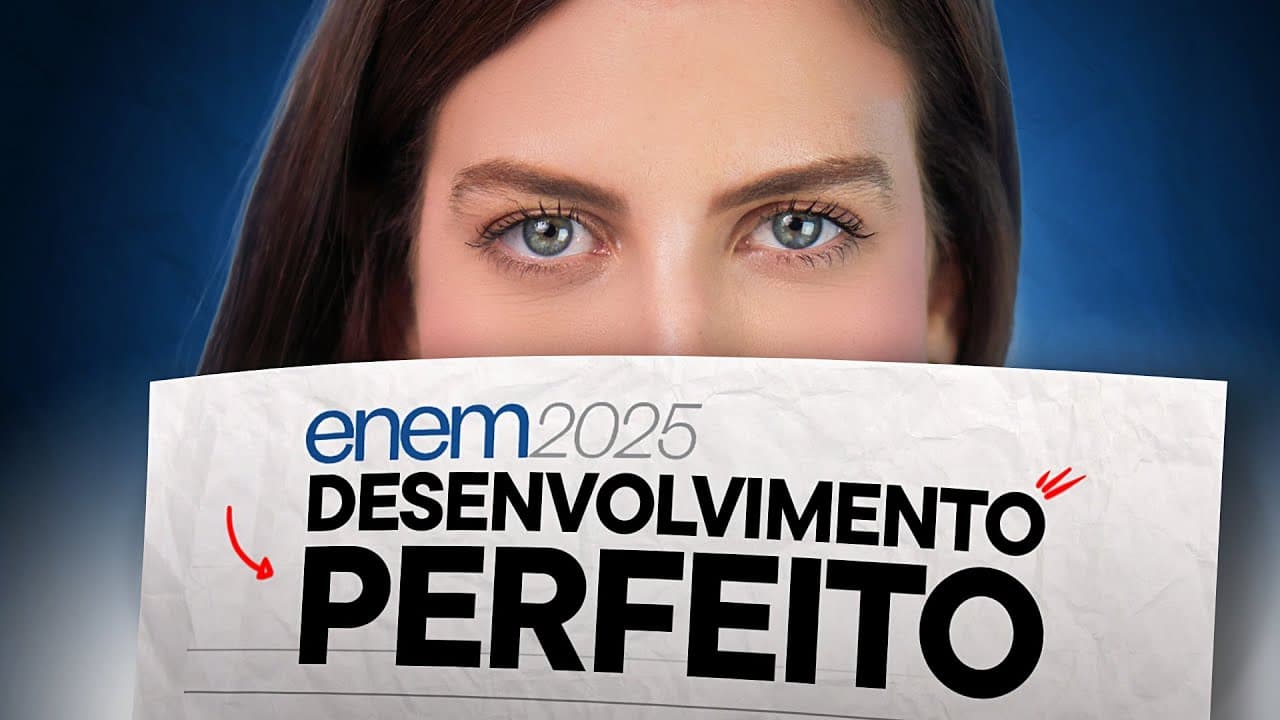 Thumbnail: 🔥 DESENVOLVIMENTO PODEROSO ENEM 2025 | Técnica dos Parágrafos Perfeitos