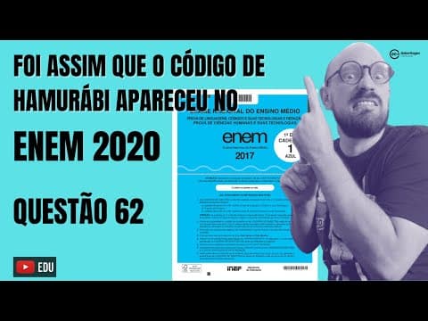 Thumbnail da aula: QUESTÃO 62 CADERNO AZUL | ENEM 2020 | HISTÓRIA
