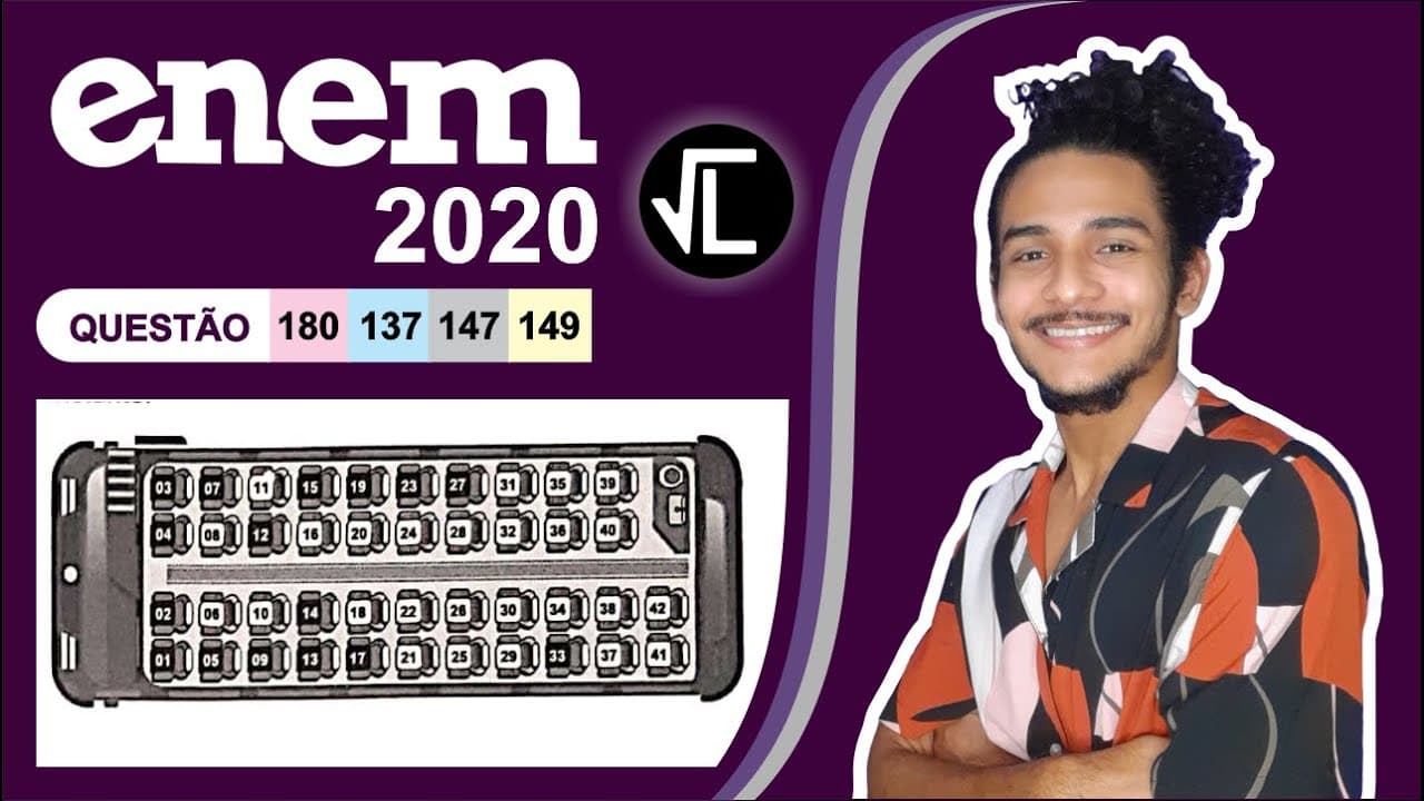 Thumbnail: ENEM 2020 | Uma empresa de ônibus utiliza um sistema de vendas de passagens que fornece a imagem de