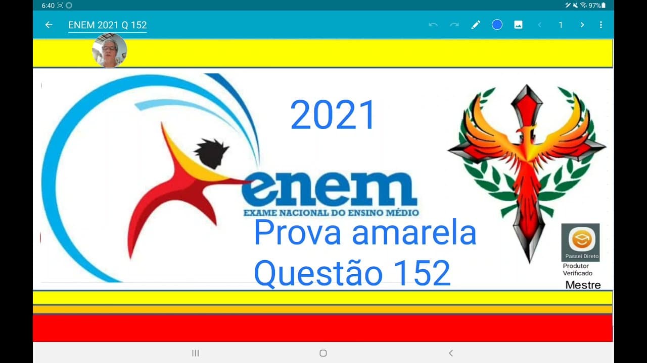 Thumbnail: ENEM 2021 prova amarela Questão 152, pintando o container ampliado