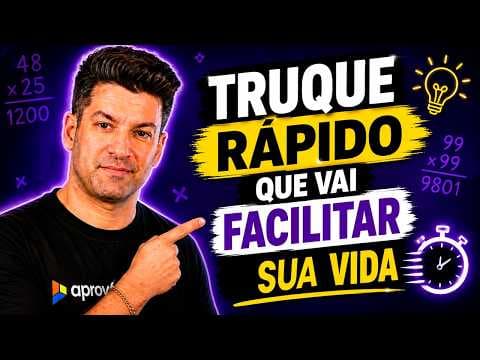 Thumbnail da aula: COMO FAZER CONTA DE MULTIPLICAR RÁPIDO: 2 ou mais Algarismos | Matemática Básica ENEM