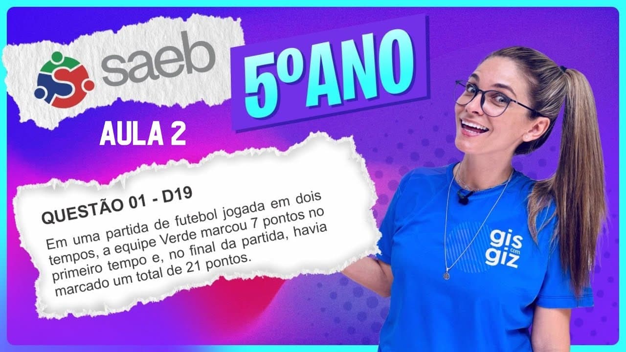 Thumbnail: SAEB 5º ANO MATEMÁTICA - SIMULADO PREPARATÓRIO #2