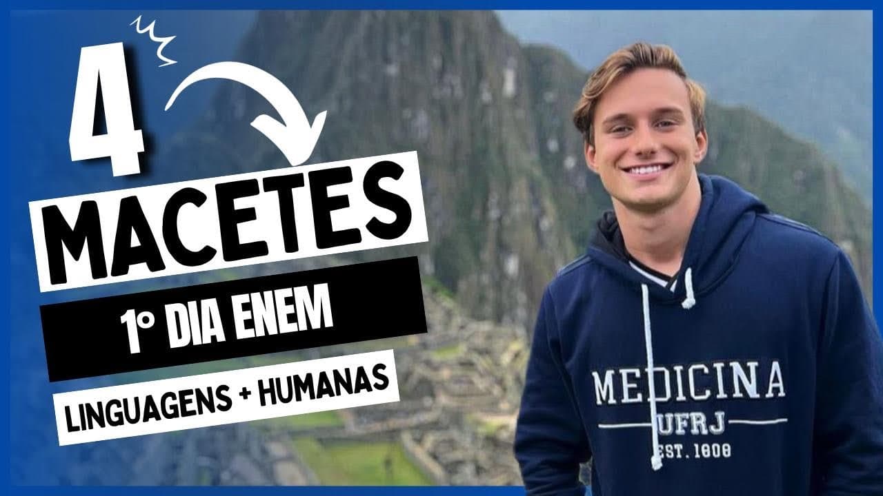 Thumbnail: MELHORES MACETES para o 1º DIA do ENEM! (Linguagens e Humanas)