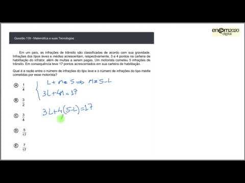 Thumbnail da aula: MATEMÁTICA - ENEM 2020 DIGITAL 139B